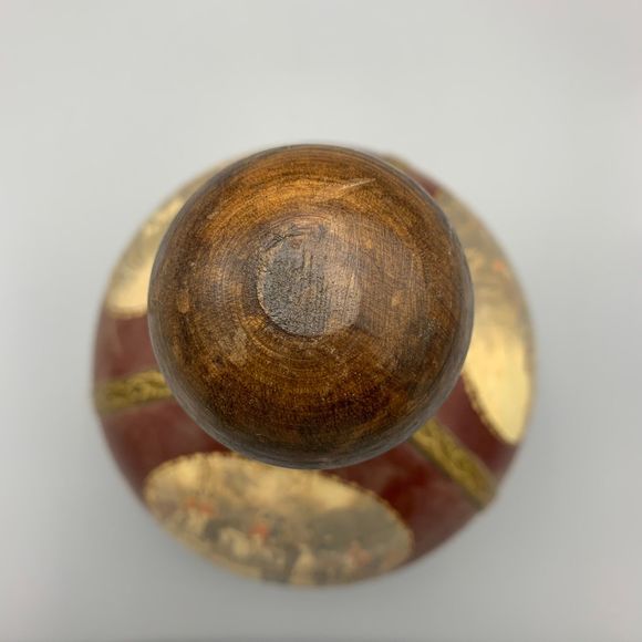 Vintage 1960s Fausto Cordin Leather Wrapped Decanter Hunt Scenes Florence Italy - Picture 6 of 10